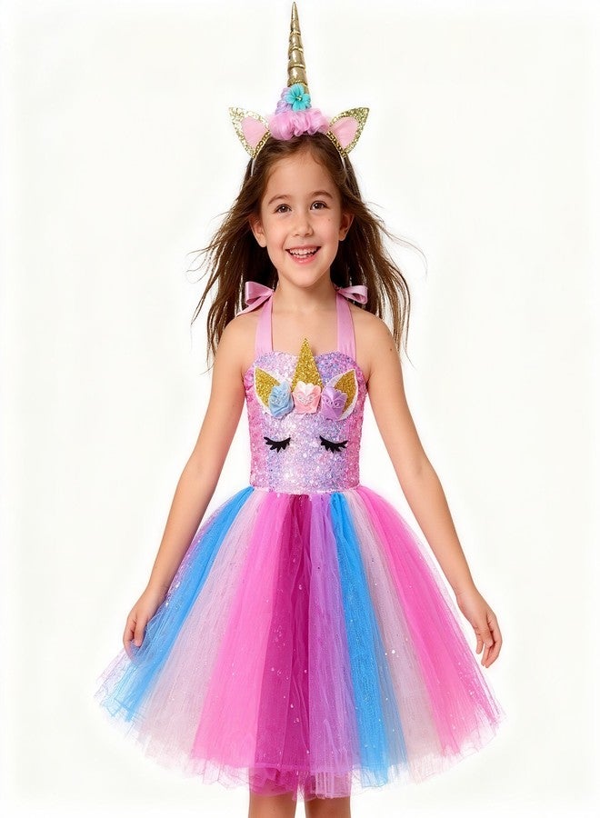 Davsolly Unicorn Costume for Girls Led Light Up Unicorn Princess Tutu Outfit (Unicorn Costume for Girls, 3-4 Years) - Image 5
